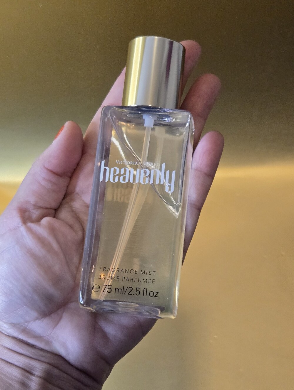Victoria's Secret Heavenly Fragrance Mist Travel Spray 2.5 fl oz 75 ml Gold Cap
